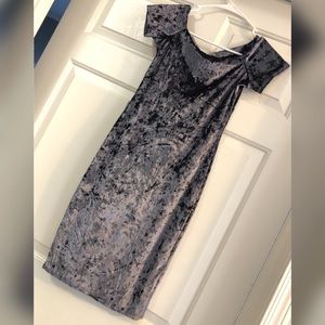 Gray Velvet Dress